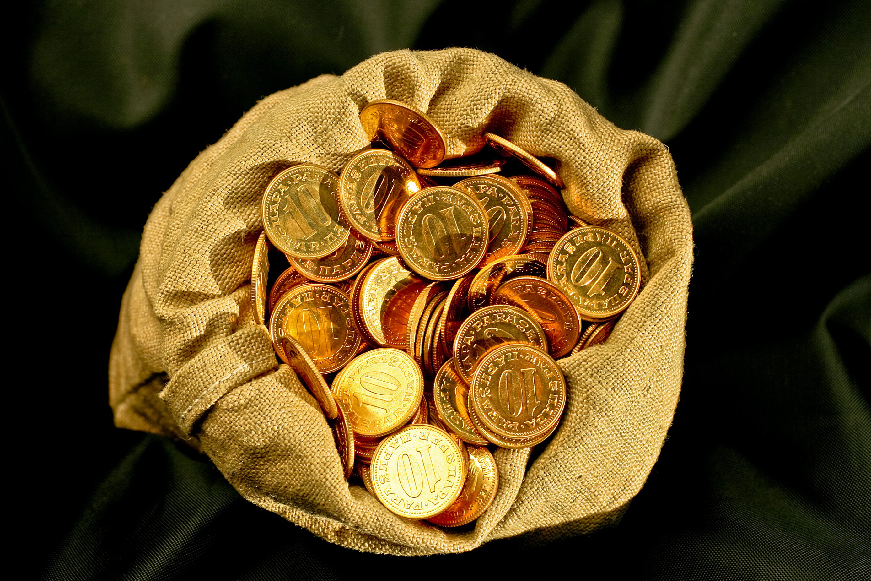 Coins sack Gold stash