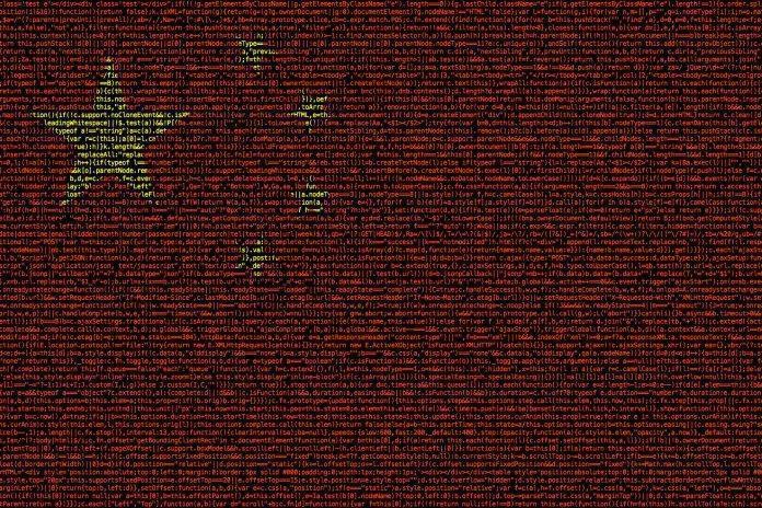 Chinese flag composed of dense computer code cybersecurity concept Chinese cybersecurity