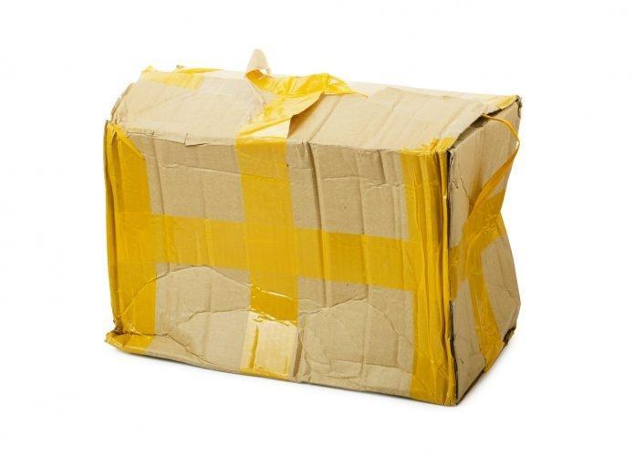 Damaged cardboard box