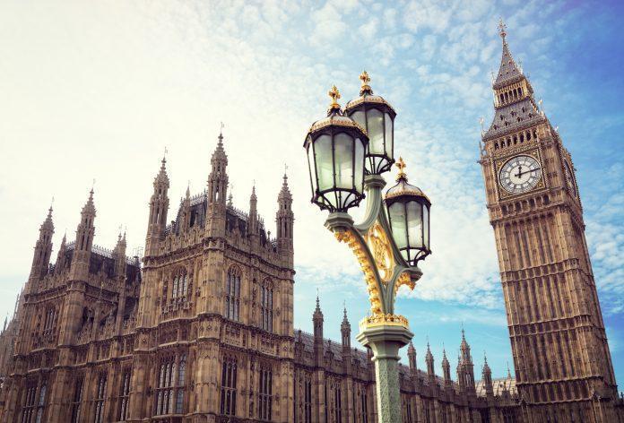 Big Ben and the houses of parliament in London UK parliament